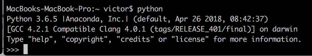 python local con versión 3.6